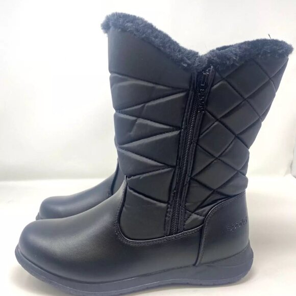 Sporto Janet Thermolite Waterproof Winter Boot Zipper Black Size 7 - Picture 1 of 6